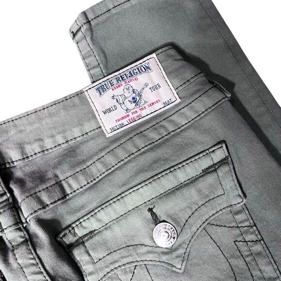 True Religion Skinny Jeans Sage Green Size 30 - Picture 9 of 16